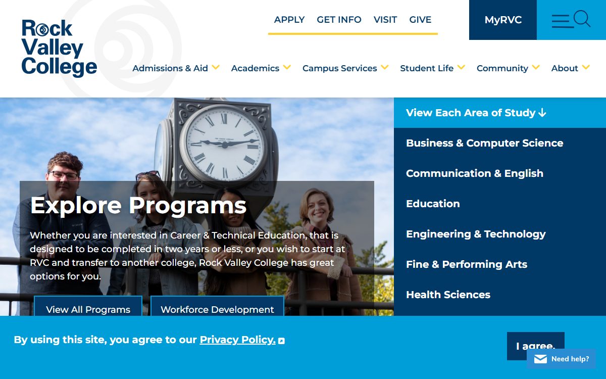 Rock Valley College Aviation Tech campus in Rockford, IL