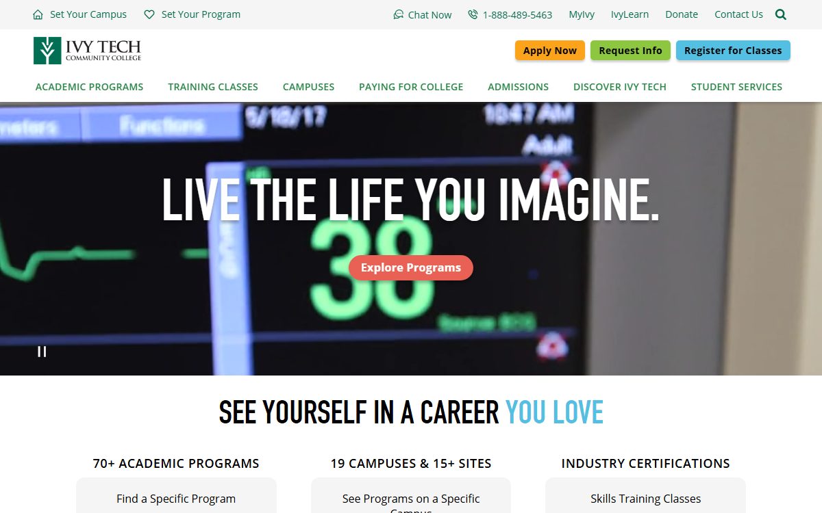Ivy Tech Community College Northeast campus in Fort Wayne, IN