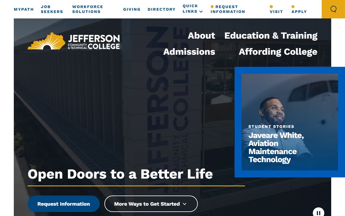 Jefferson Community Technical College campus in Louisville, KY