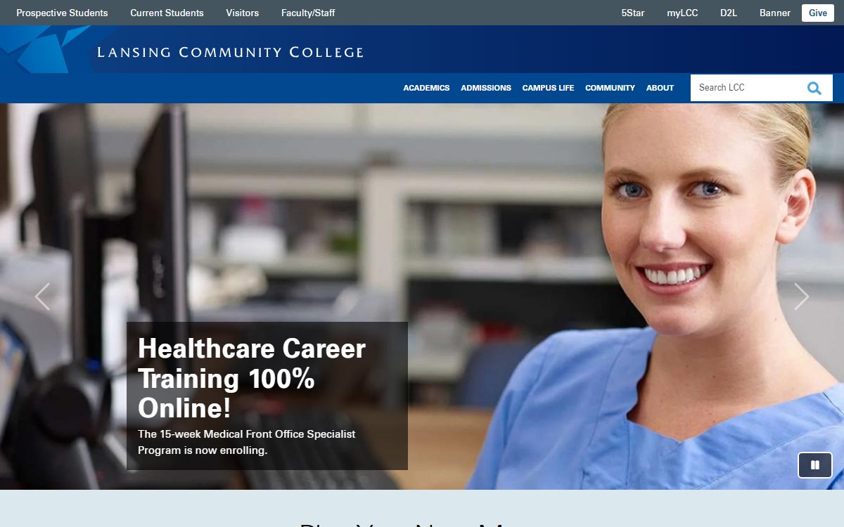 Lansing Community College campus in Mason, MI