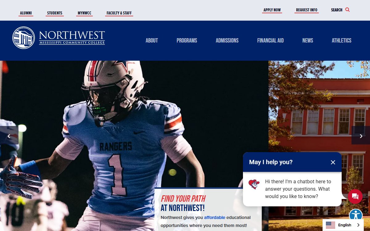 Northwest Mississippi Community College campus in Olive Branch, MS