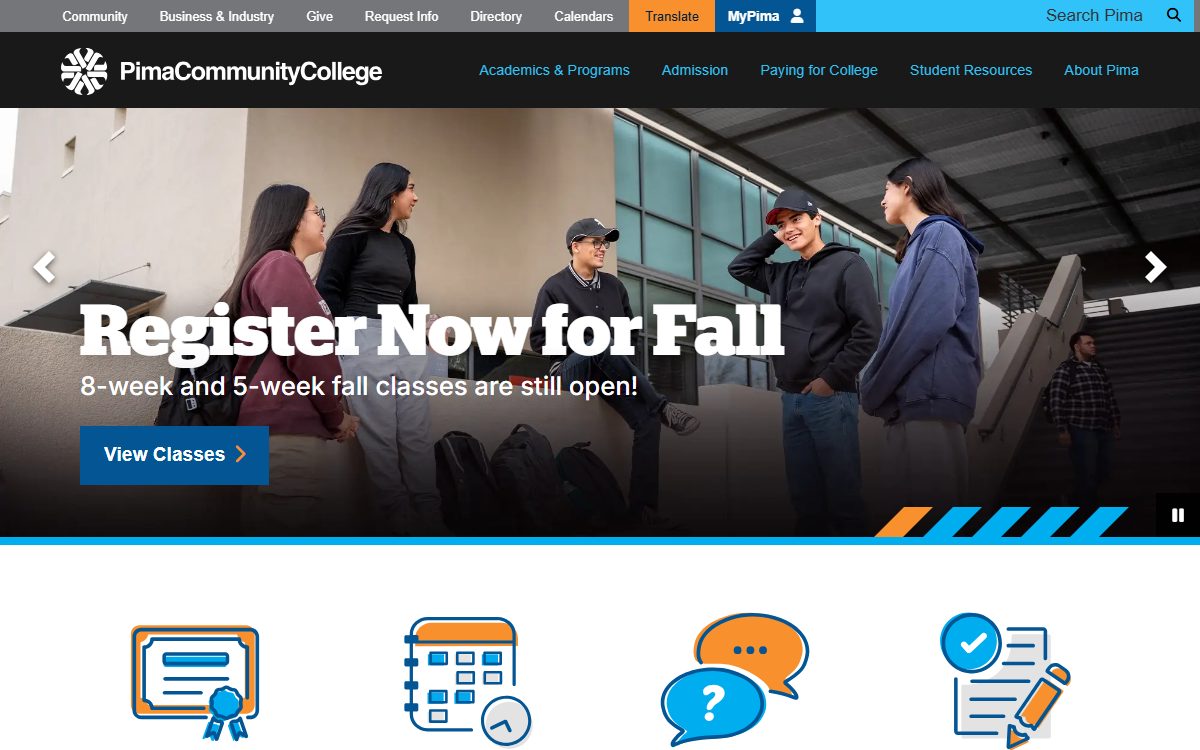 Pima County Community College campus in Tucson, AZ