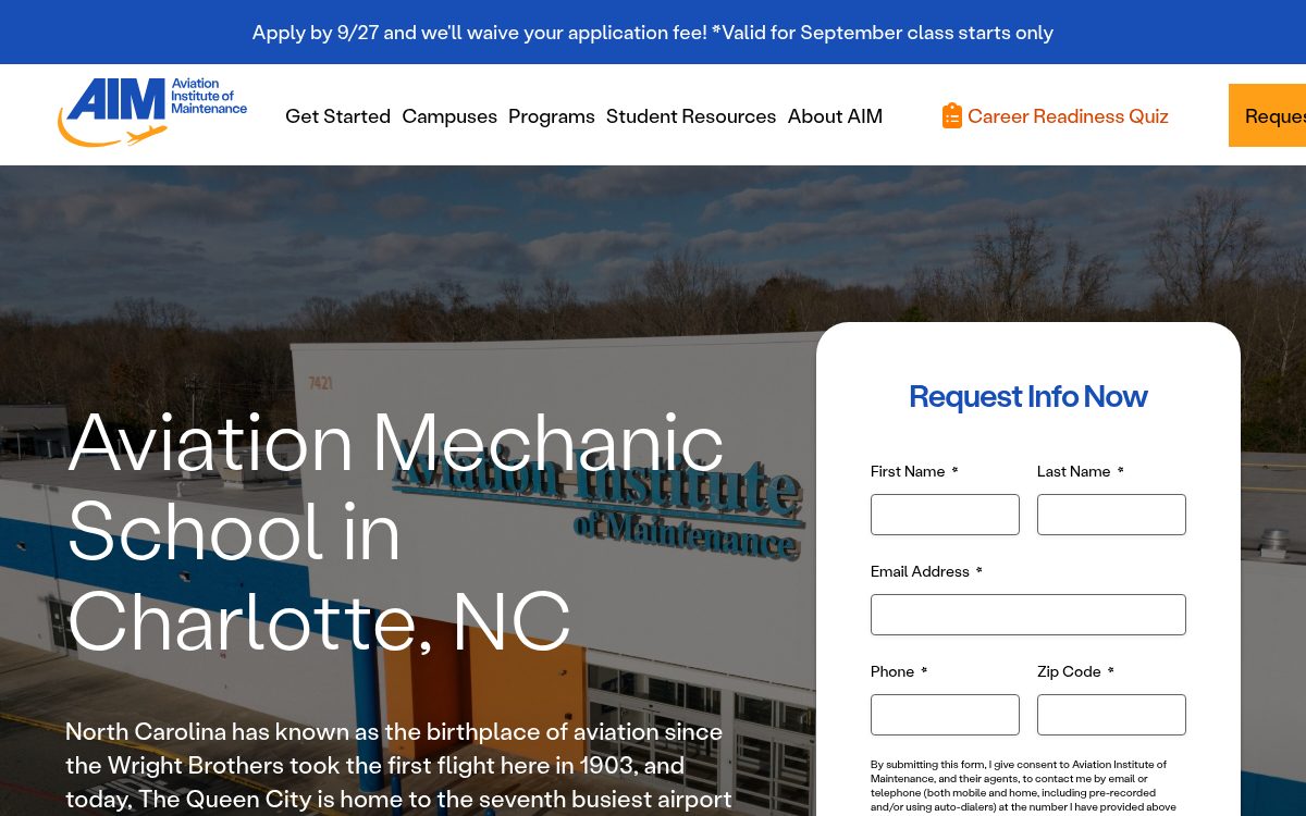 American Trans Air Training Corporation campus in Charlotte, NC