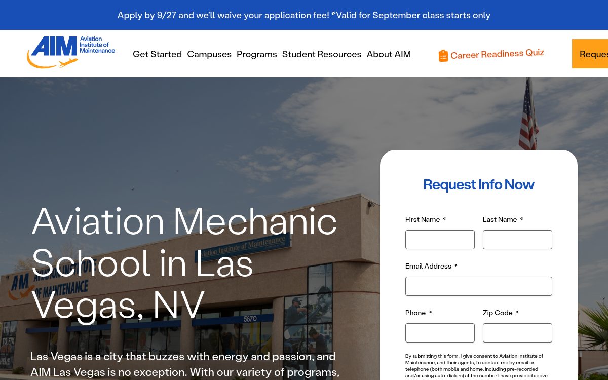 Aviation Institute of Maintenance campus in Las Vegas, NV