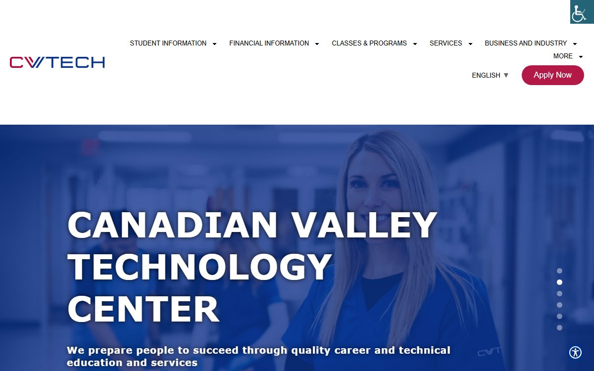 Canadian Valley Area Vo Tech School campus in El Reno, OK