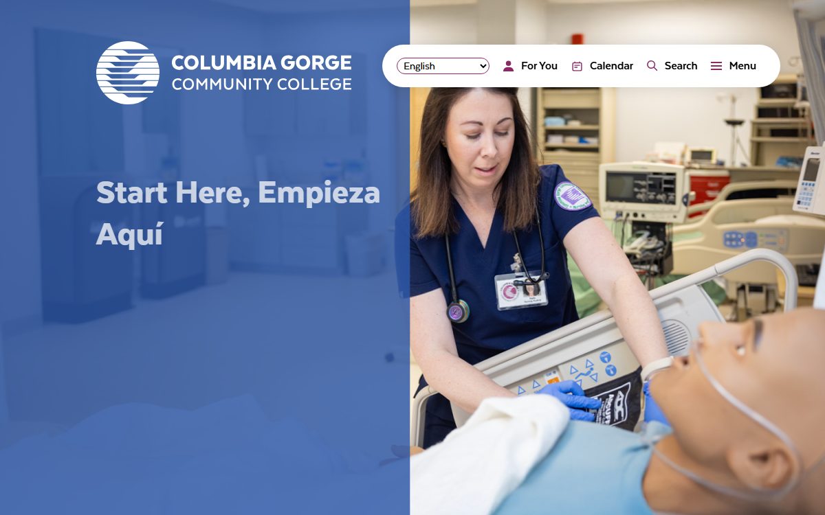 Columbia Gorge Community College campus in The Dalles, OR