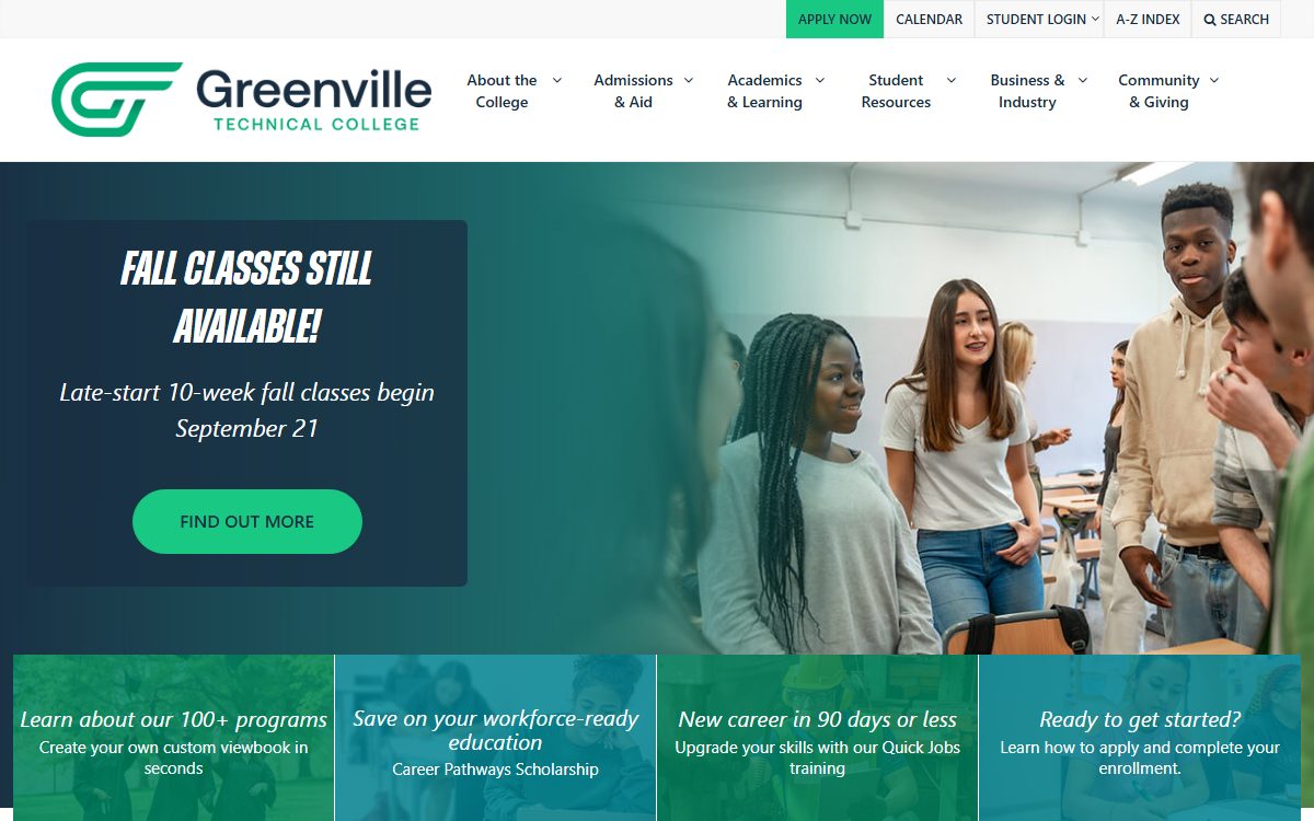 Greenville Technical College campus in Greenville, SC