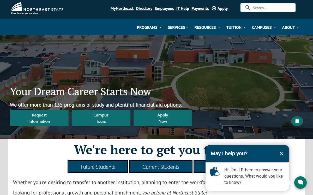 Northeast State Community College campus in Blountville, TN