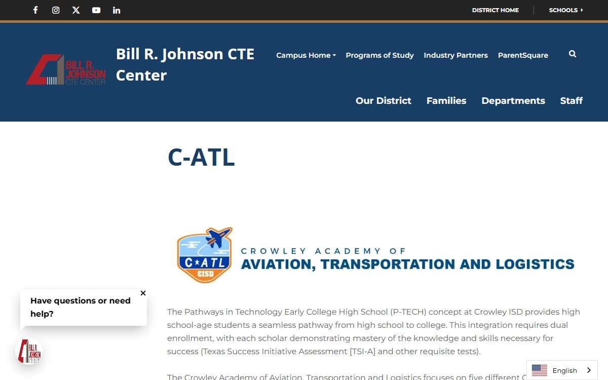 CTE Crowley Academy of Aviation, Transportation, a campus in Crowley, TX