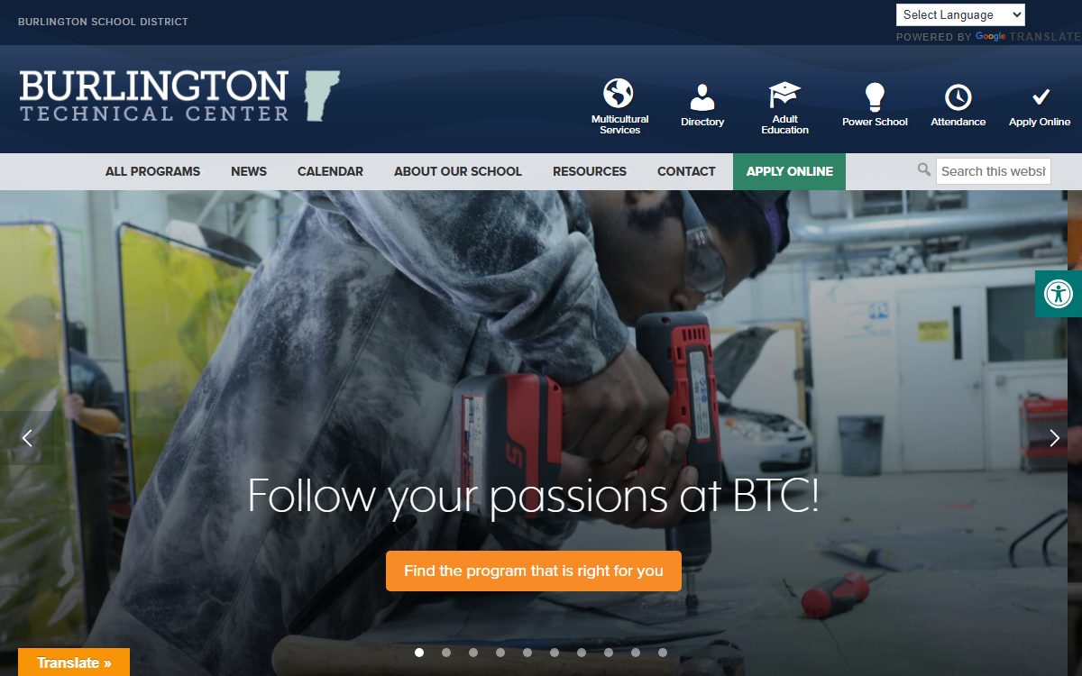 Burlington Technical Center campus in South Burlington, VT