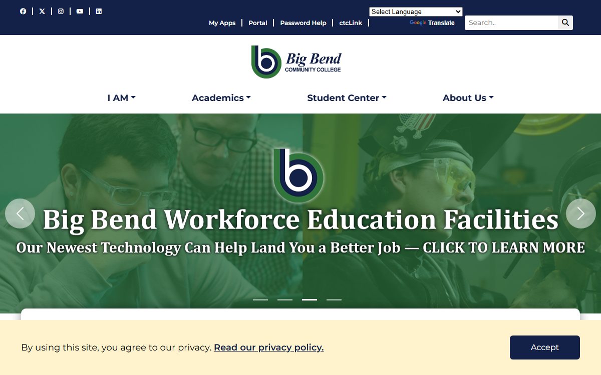 Big Bend Community College campus in Moses Lake, WA