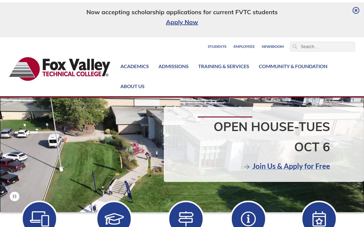 Fox Valley Technical College campus in Oshkosh, WI