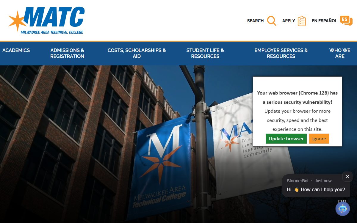 Milwaukee Area Technical College campus in Milwaukee, WI