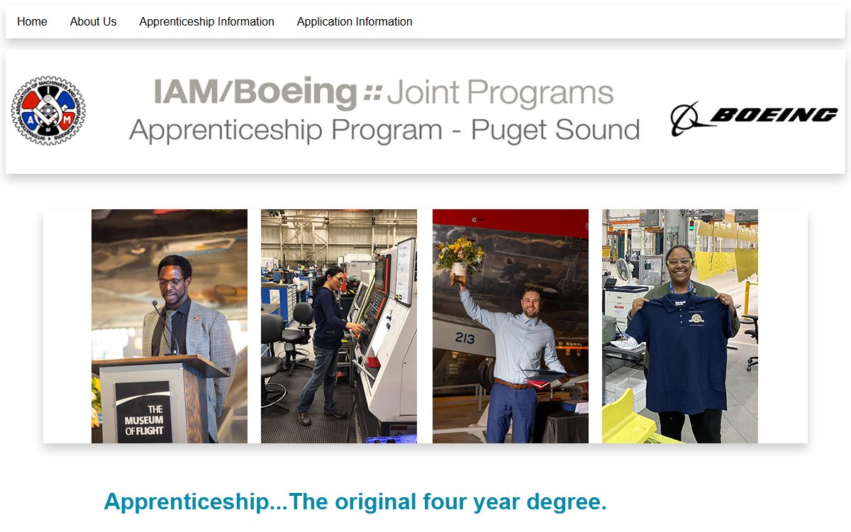 IAM / Boeing Joint Apprenticeship apprenticeship program in Seattle, WA