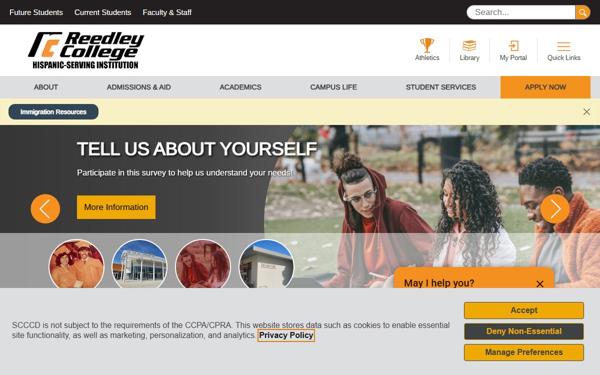 Reedley College campus in Reedley, CA