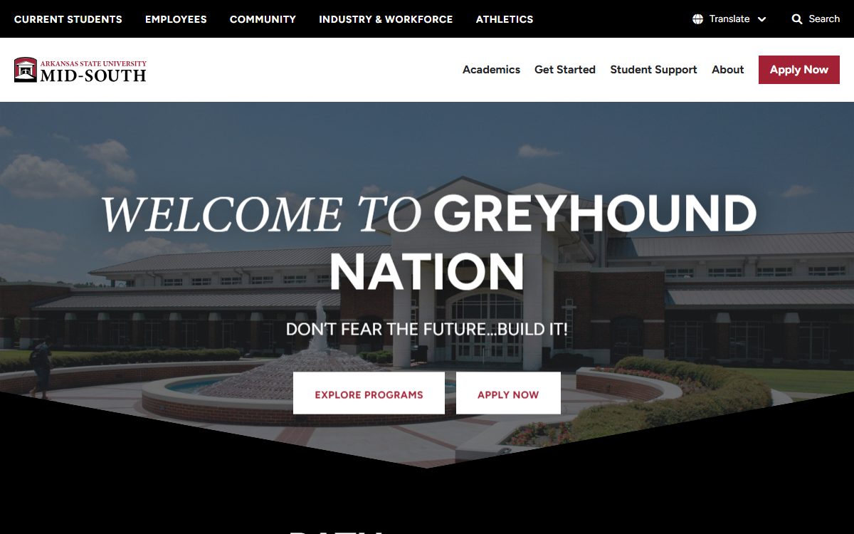 Arkansas State University Mid-South campus in West Memphis, AR
